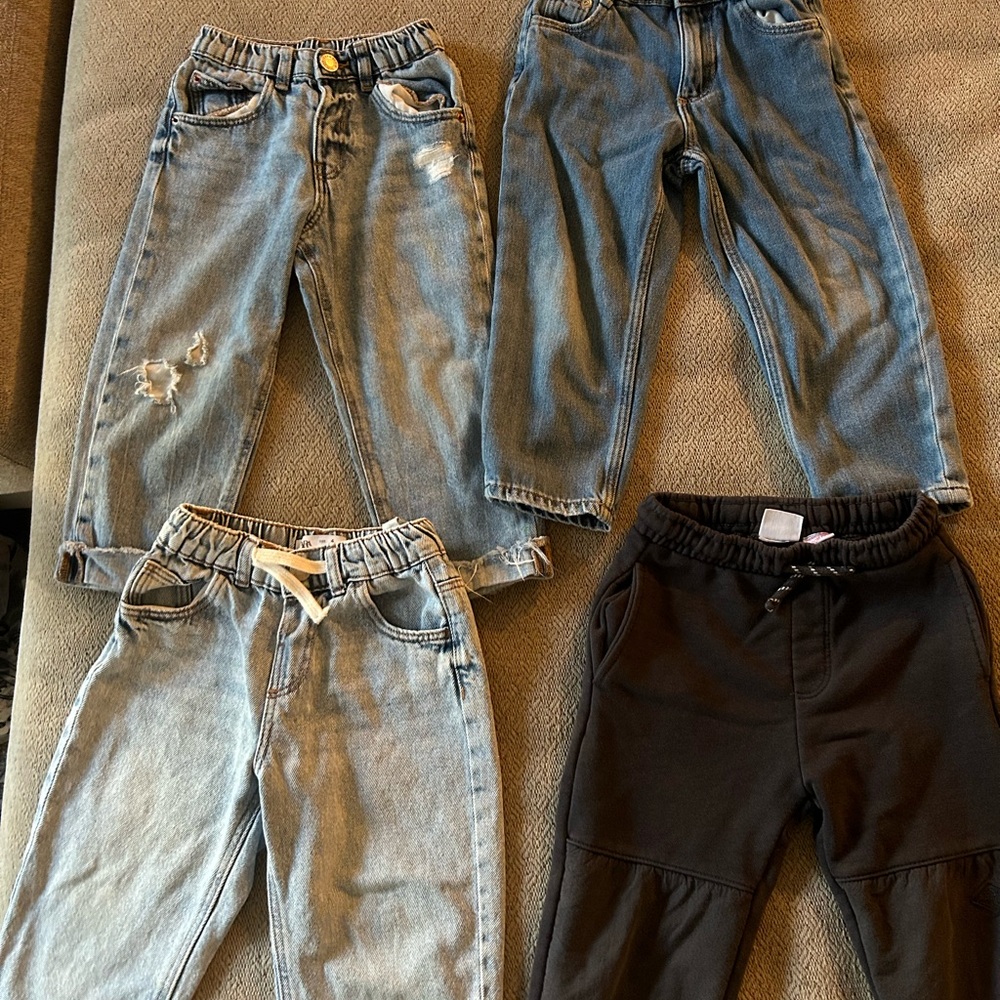Zara Kids Blue and Black Jeans Collection